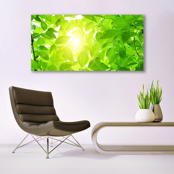 Tablou pe panza canvas Frunze verde florale