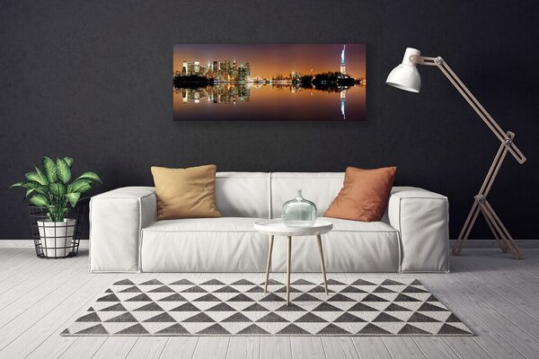 Tablou pe panza canvas Abstract Art Galben Negru