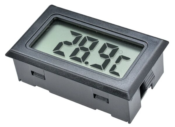 Termometru electronic cu sonda impermeabila, afisaj LCD, negru