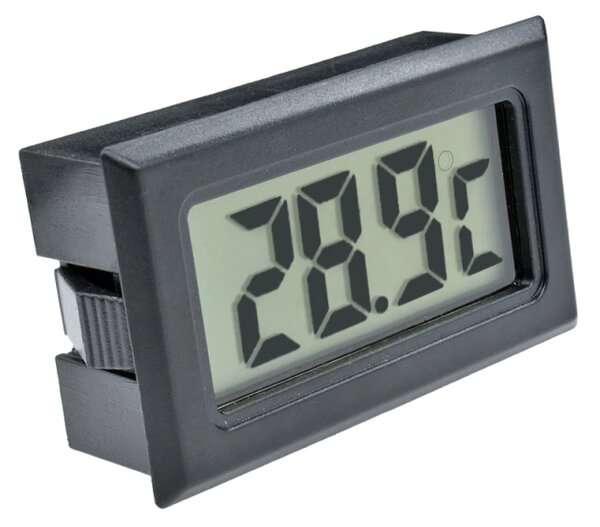 Termometru electronic cu sonda impermeabila, afisaj LCD, negru