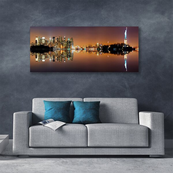 Tablou pe panza canvas Abstract Art Galben Negru