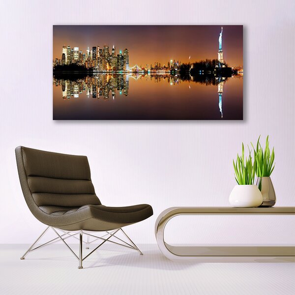 Tablou pe panza canvas Abstract Art Galben Negru