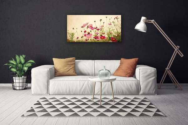 Tablou pe panza canvas Flori Floral Roz Roșu