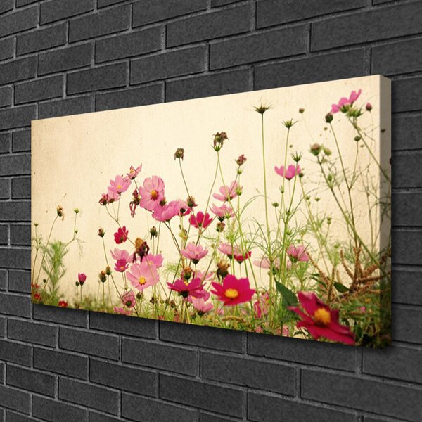 Tablou pe panza canvas Flori Floral Roz Roșu