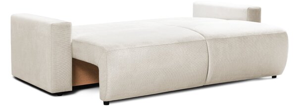 Canapea Extensibilă 3 locuri KENZO, cu ladă depozitare, 235x100x93 cm, Crem-Memphis