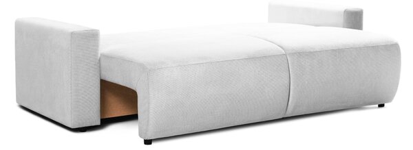 Canapea Extensibilă 3 locuri KENZO, cu ladă depozitare, 235x100x93 cm, Gri-Argintiu-Memphis