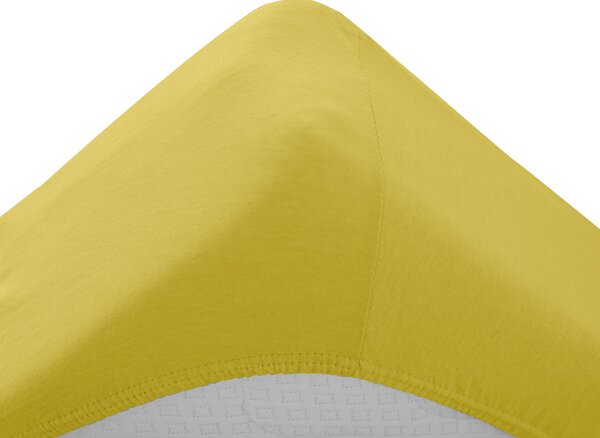 Cearsaf Jersey pentru patut 70x140 cm galben