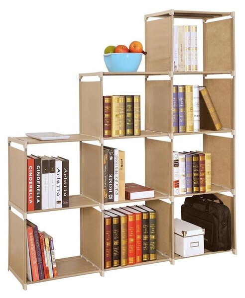 Biblioteca METRO, bej, otel, 105x29x142 cm