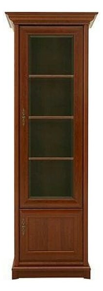 Vitrina de living KENT dreapta, castan, PAL/sticla securizata, 71x43x2