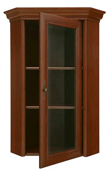 Vitrina KENT ENAD1WN, castan, PAL/sticla securizata, 59x59x115 cm