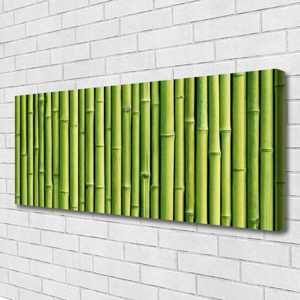 Tablou pe panza canvas Bamboo Canes Floral Verde