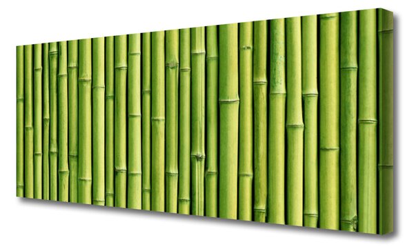Tablou pe panza canvas Bamboo Canes Floral Verde