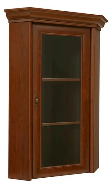 Vitrina KENT ENAD1WN, castan, PAL/sticla securizata, 59x59x115 cm