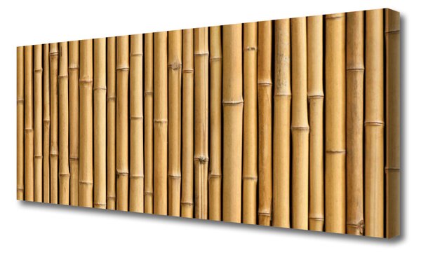 Tablou pe panza canvas Bamboo Canes Floral Galben