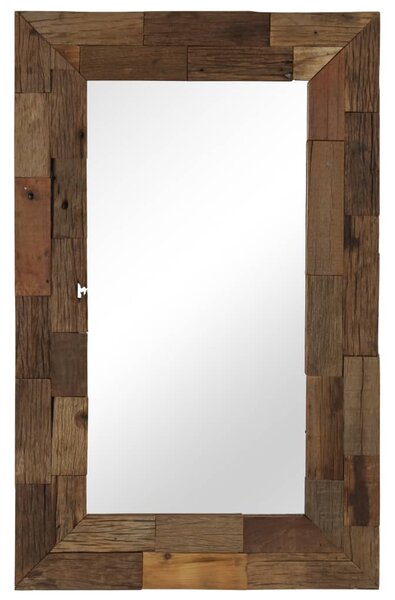 Oglindă, 50 x 80 cm, lemn masiv reciclat