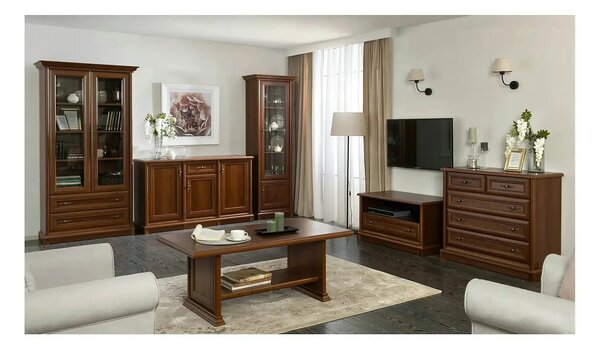 Comoda clasica KENT EKOM3D1S, castan, PAL, 154x45x91 cm