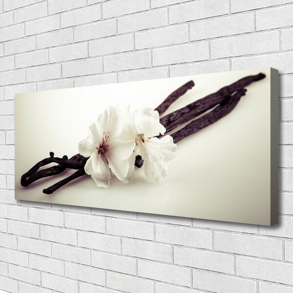 Tablou pe panza canvas Flori Floral alb