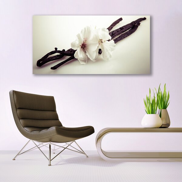 Tablou pe panza canvas Flori Floral alb