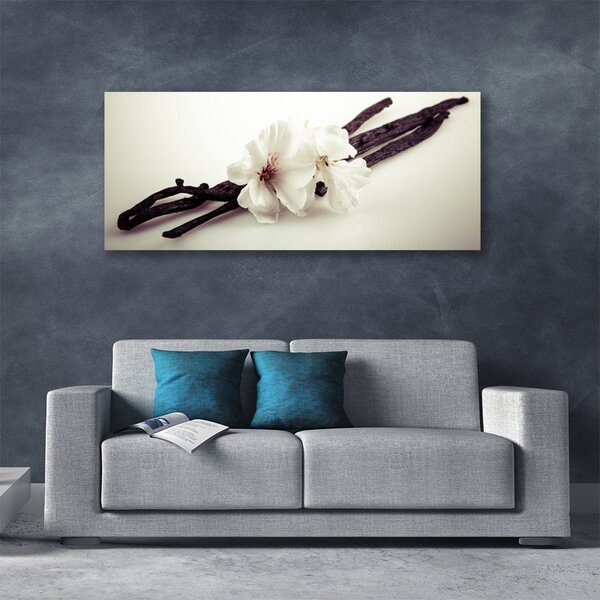 Tablou pe panza canvas Flori Floral alb
