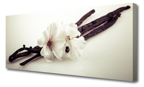 Tablou pe panza canvas Flori Floral alb