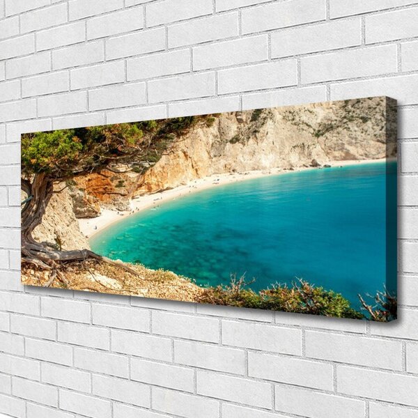 Tablou pe panza canvas Bay Tree Peisaj Albastru Maro Verde