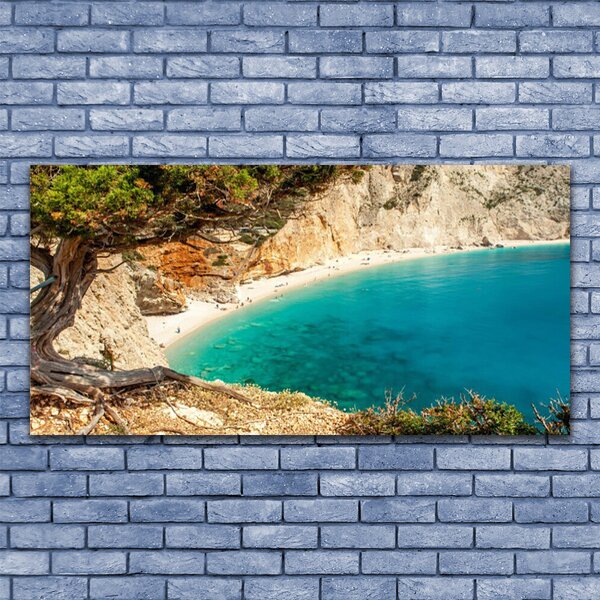 Tablou pe panza canvas Bay Tree Peisaj Albastru Maro Verde