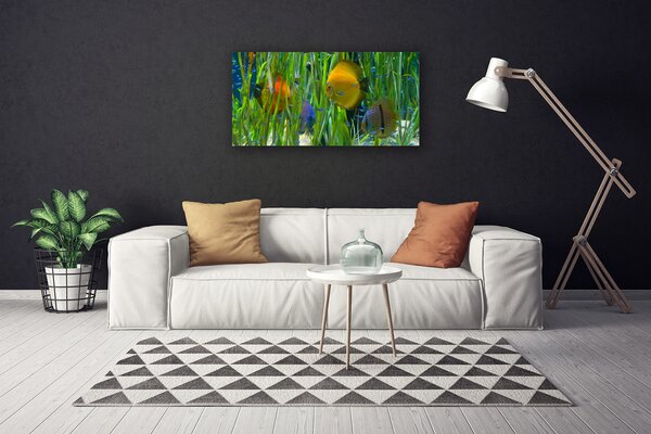 Tablou pe panza canvas Pește Natura galben