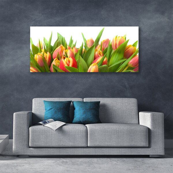 Tablou pe panza canvas Lalele floral galben portocaliu