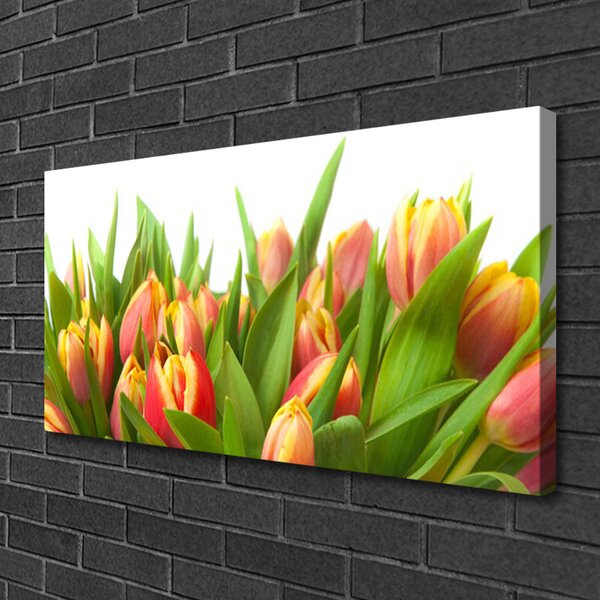 Tablou pe panza canvas Lalele floral galben portocaliu