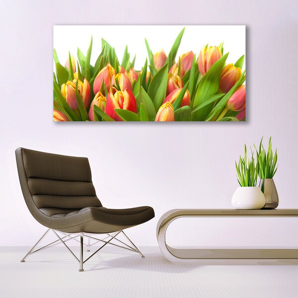 Tablou pe panza canvas Lalele floral galben portocaliu