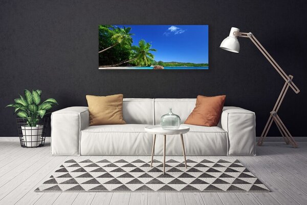 Tablou pe panza canvas Palm Copaci Peisaj Brun Verde