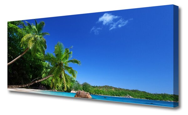 Tablou pe panza canvas Palm Copaci Peisaj Brun Verde