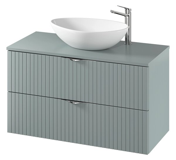 Dulap baie suspendat 100 cm pentru lavoar, fjord mat, Cersanit Tirso 1000x450 mm, Fjord mat