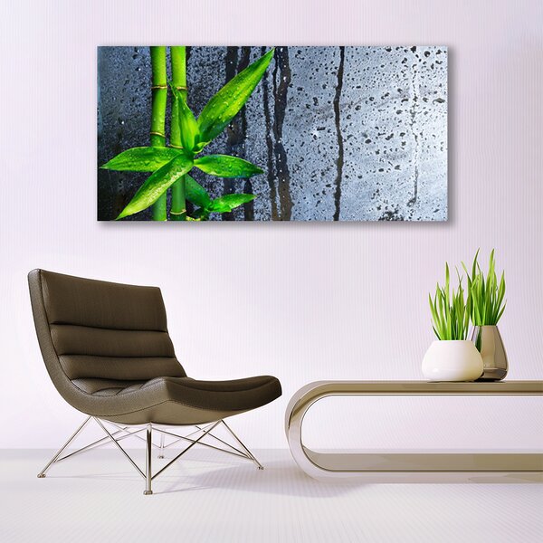 Tablou pe sticla Bamboo Tulpini Floral Verde