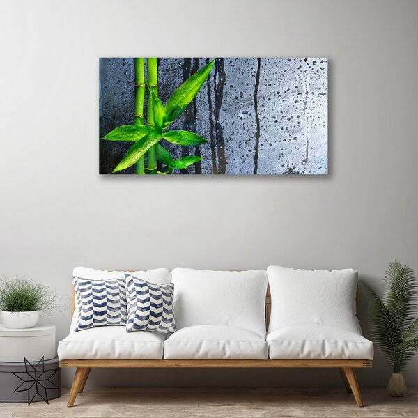 Tablou pe panza canvas Bamboo Tulpini Floral Verde