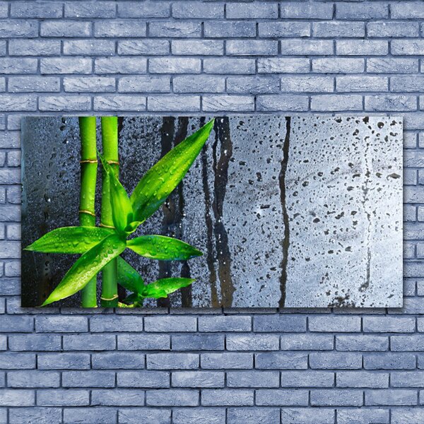 Tablou pe sticla Bamboo Tulpini Floral Verde