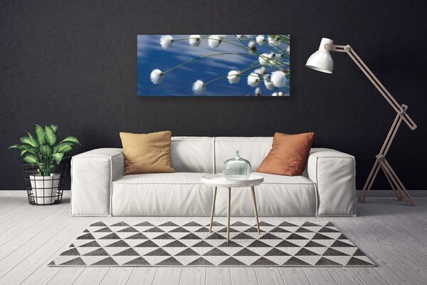 Tablou pe panza canvas Flori Floral alb