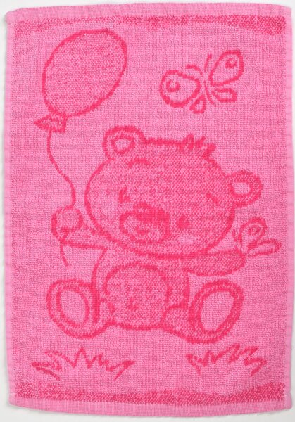 Prosop pentru copii BEBÉ ursulet de plus roz 30x50 cm