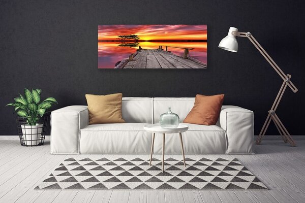 Tablou pe panza canvas Podul Arhitectura Gri