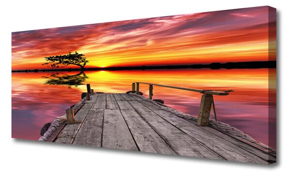 Tablou pe panza canvas Podul Arhitectura Gri