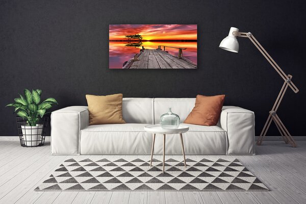 Tablou pe panza canvas Podul Arhitectura Gri