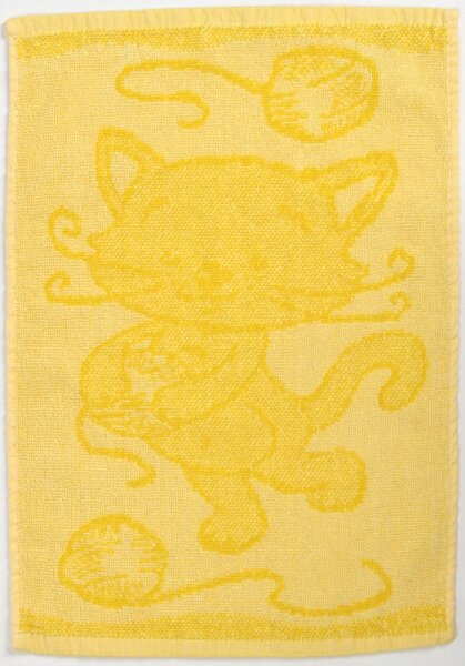 Prosop pentru copii BEBÉ galben pisica 30x50 cm