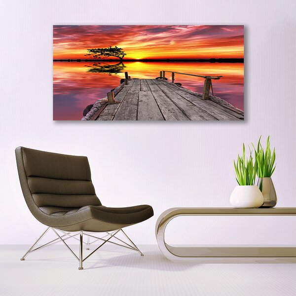 Tablou pe panza canvas Podul Arhitectura Gri