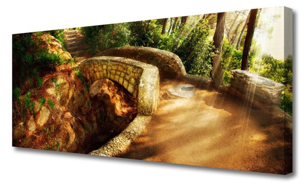 Tablou pe panza canvas Podul Arhitectura Brown