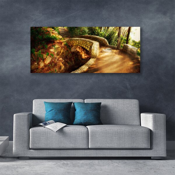Tablou pe panza canvas Podul Arhitectura Brown