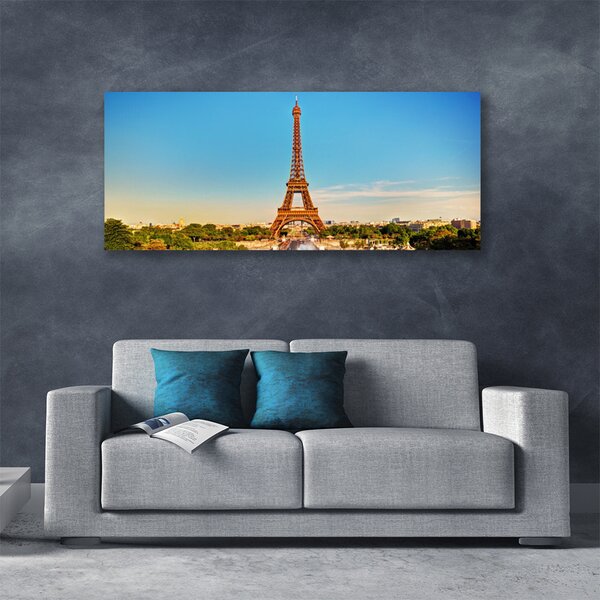 Tablou pe panza canvas Turnul Eiffel Paris Arhitectura Brown
