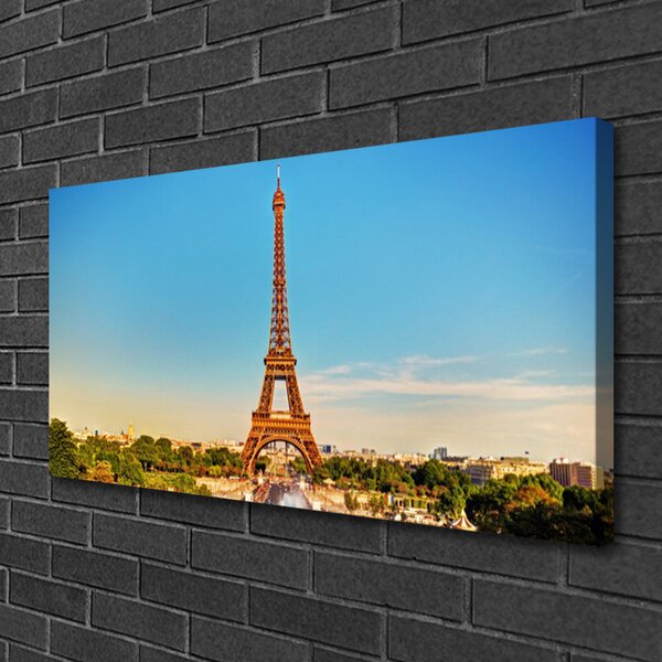 Tablou pe panza canvas Turnul Eiffel Paris Arhitectura Brown