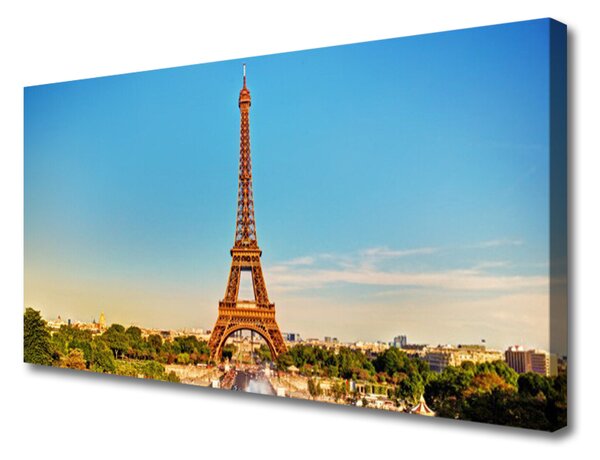 Tablou pe panza canvas Turnul Eiffel Paris Arhitectura Brown