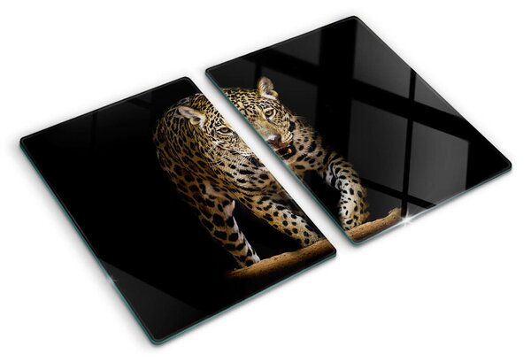 Tocător din sticlă Leopard în mișcare