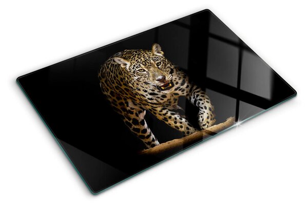 Tocător din sticlă Leopard în mișcare